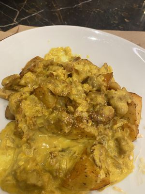 Taitan de pollo vegetal  at Organic Ume in Barcelona