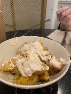 Patatas bravas  at Organic Ume in Barcelona