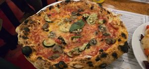 Vegan veggie pizza at Pizzamisù in Nottingham