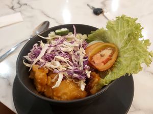 BB1 rice bowl with very delicious soy protein at Plant Based in 