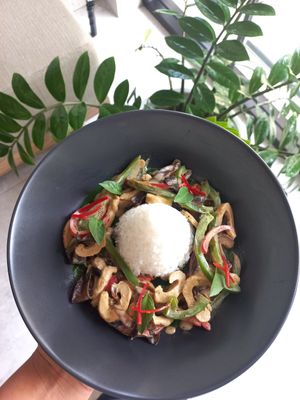 New menu Cheerful Stroganoff at Plant Based in 