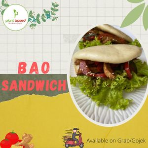 Homemade bao sandwich at Plant Based in 