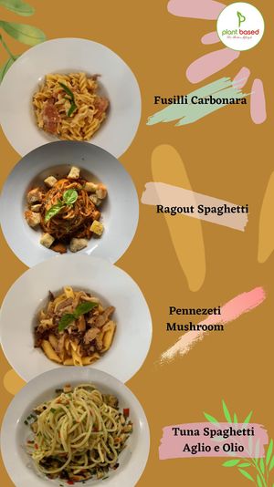Pasta Menu at Plant Based in 