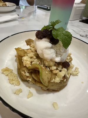 Apple crumble  at Plant Based in 