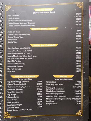 Soups and sandwiches. at Nonstop Cafe and Homestay in Manali