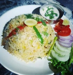 Veg biryani at Nonstop Cafe and Homestay in Manali