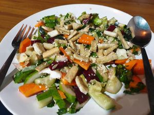 Tofu salad at The Healthy Kitchen in Manali