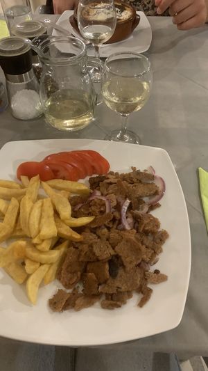 vegan gyros  at Edesma Taverna in Corfu
