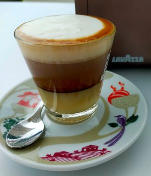 Cortado con Leche condensada de coco at Humus Vegan Tenerife in Tenerife