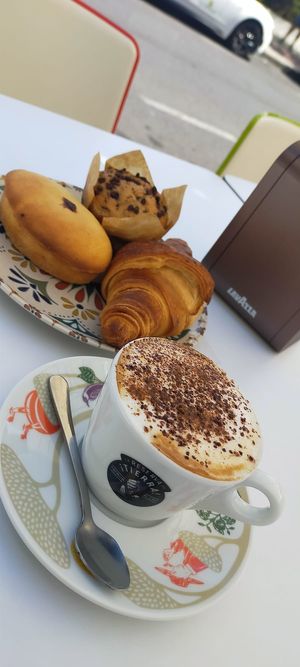 Cappuccino italiano at Humus Vegan Tenerife in Tenerife