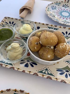 Papas arrugas at Humus Vegan Tenerife in Tenerife