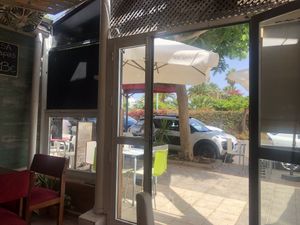 View from the inside  at Humus Vegan Tenerife in Tenerife