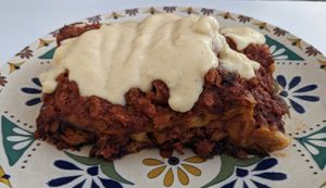 Lasagna at Humus Vegan Tenerife in Tenerife