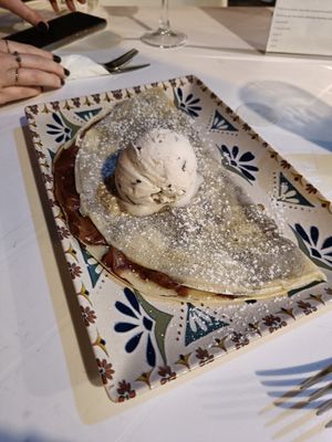 Crepe desert at Humus Vegan Tenerife in Tenerife