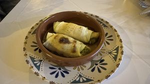 zucchini rolls  at Humus Vegan Tenerife in Tenerife