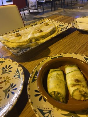 Zucchini Rolls and Crêpes   at Humus Vegan Tenerife in Tenerife