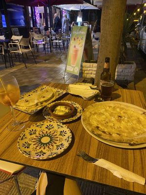 4 cheese pizza  at Humus Vegan Tenerife in Tenerife