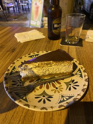 Stracciatella cake with cookie dough   at Humus Vegan Tenerife in Tenerife