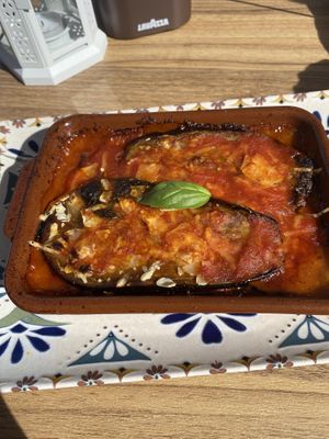 Aubergine parmigiana   at Humus Vegan Tenerife in Tenerife