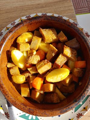 Seiten stew - very good! at Humus Vegan Tenerife in Tenerife