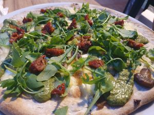 Pizza at Humus Vegan Tenerife in Tenerife