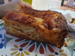 Lasagña at Humus Vegan Tenerife in Tenerife