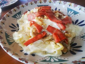 Carbonara. Verry good at Humus Vegan Tenerife in Tenerife