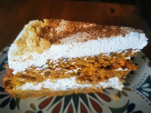 Carrot cake. Verry good! at Humus Vegan Tenerife in Tenerife