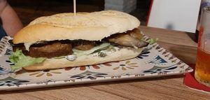 Seitan Baguette at Humus Vegan Tenerife in Tenerife