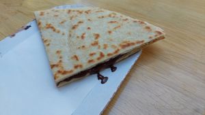piadina with vegan chocolate cream. So yummy! at Mize in Bellaria-igea Marina