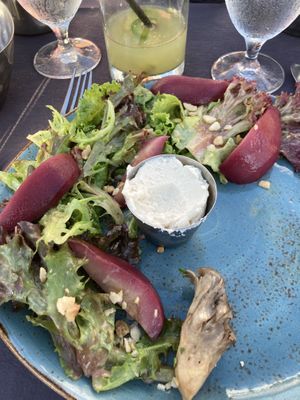 Poached pear salad   at Brown's Beach House in Kohala Coast
