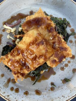 Tofu tempuraa  at Brown's Beach House in Kohala Coast