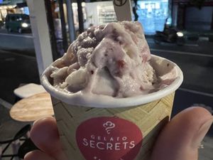Berry swirl oat milk gelato    at Gelato Secrets in Sanur