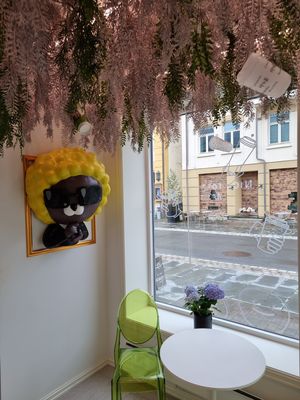 Our mascot Groovy Jay-G always welcome good company. at Nice To Meet U. in Tromsoe