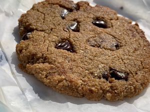 Chocolate Chip Cookie from Matchacita @ the People's Plant-Based Party on 10/5/25, sponsored by People's Food Co-Op & Vegan Kalamazoo at Peoples Food Co-op in Kalamazoo