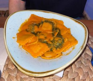 Vegan ravioli at Cala Petita in Mallorca