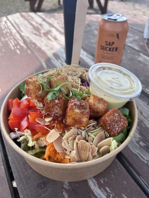 #1 - Vegan bowl. Tasty and filling! Didn’t even have room for the V/GF chocolate chip cookie!  at The Hungry Herbivore in Gananoque