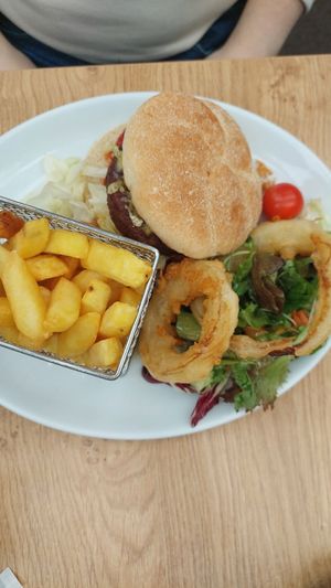 Vegan burger at Caulders Garden Centres in Cumbernauld