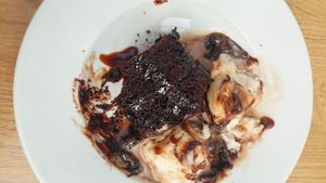 Chocolate cake and ice cream shared - just okay at Caulders Garden Centres in Cumbernauld