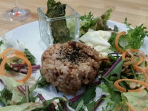fermented rice lunch set at Raw8 Cafe in Osaka