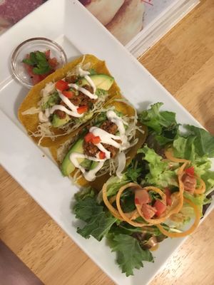 Raw tacos!  at Raw8 Cafe in Osaka