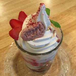 Life changing strawberry parfait~ at Raw8 Cafe in Osaka