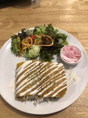 Vegan Samosas at Raw8 Cafe in Osaka