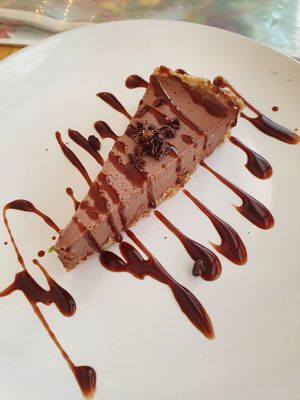 Raw  chocolate  cake at Raw8 Cafe in Osaka