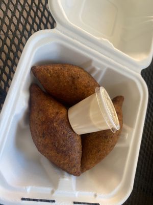 Pumpkin Kibbeh: yummmmm and had spinach and chickpeas in the middle 5/5   at Markouk Bread in Gloucester