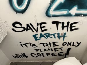 The loo   at Filteraj Specialty Coffee & Shop in Zagreb