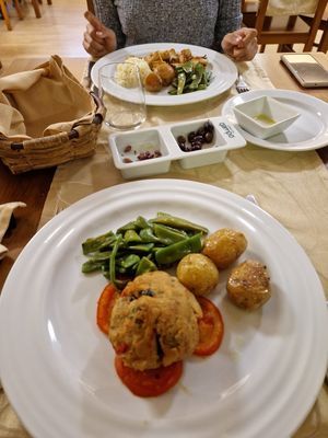 Alheira vegan at Restaurante Cerdeira in Braga