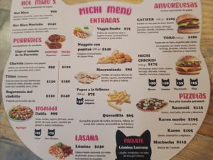 Menú at 31 Gatitos in Mexico City