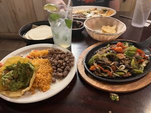 Veggie fajitas featuring my Mojito  at Beny's in Pagosa Springs
