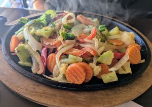 Veggie fajitas at Beny's in Pagosa Springs